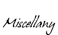 Miscellany